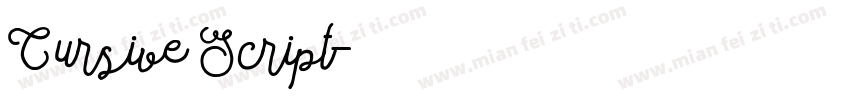 Cursive Script字体转换